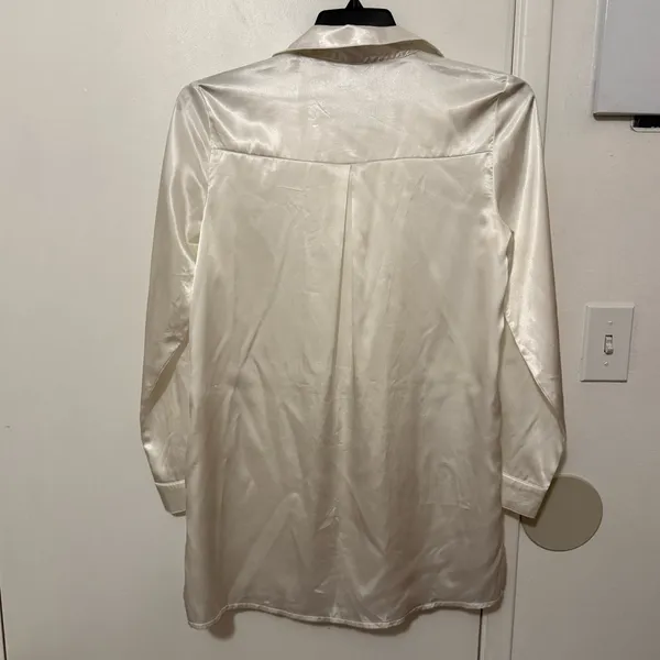 Princess Polly Cream Satin Mini Dress - Image 5