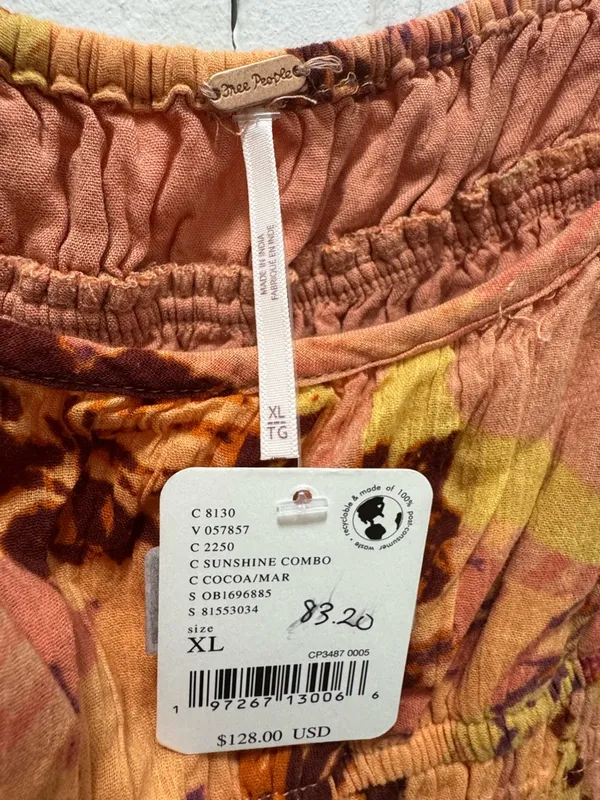 NWT $128 Free People Vernon Minim Dress XL Anthropologie in Sunshine Combo - Image 8