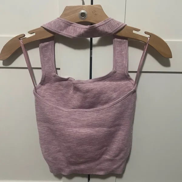 Abercrombie & Fitch Pink Knit Halter Top - Image 2