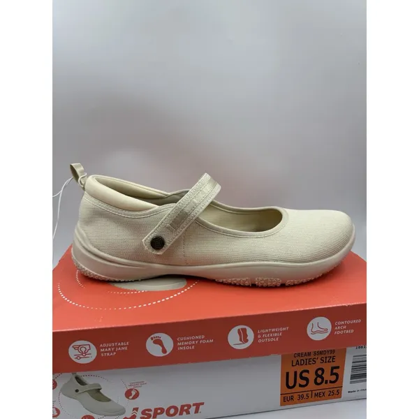 Jsport Womens Shoes Beige Mary Jane Memory Foam Contoured Arch Lightweight 8.5 - Image 13