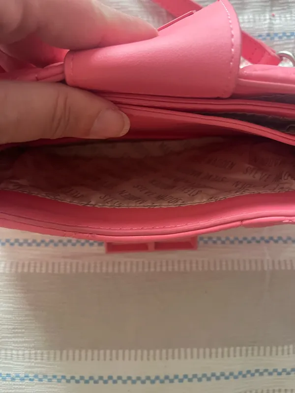 Steve Madden Pink Crossbody Purse Faux Leather - Image 9