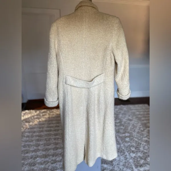 Anne Klein Coat Pennylane Vintage Longline Wool Cottage Quiet Scandi Parisian - Image 4