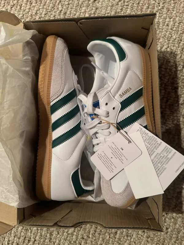Adidas Samba OG White Collegiate Green Gum IE3437 - Image 5