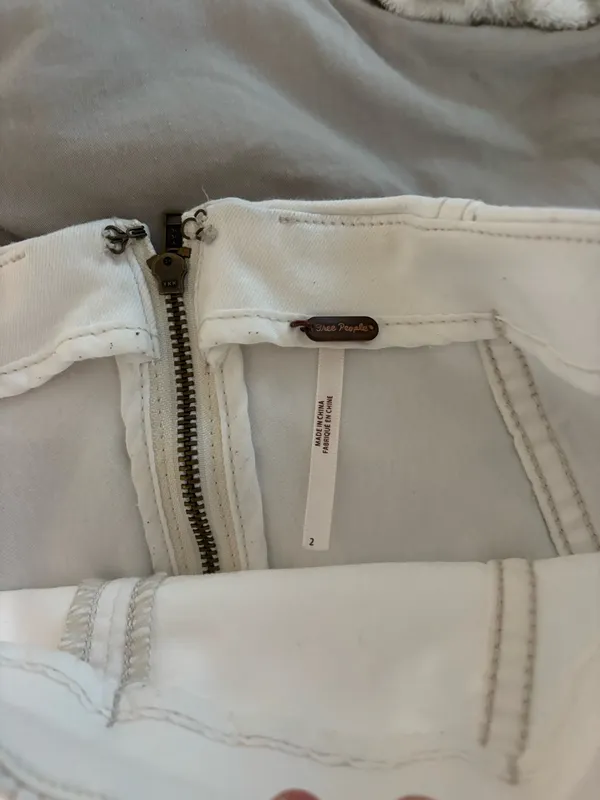 Free People Mini Skirt White - Image 3