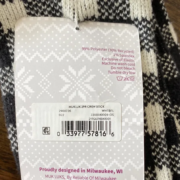 Muklucks Women’s Crew Socks New! Fits sizes 6-11 - Image 3