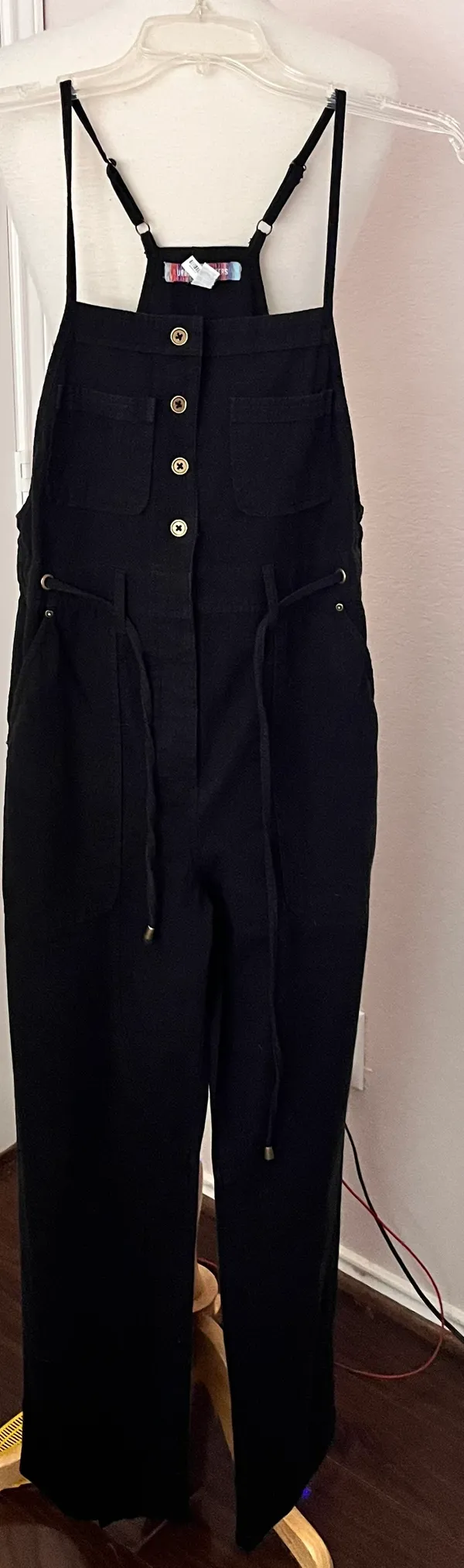 Urban Outfitters Black Overalls. Size XS - Image 4