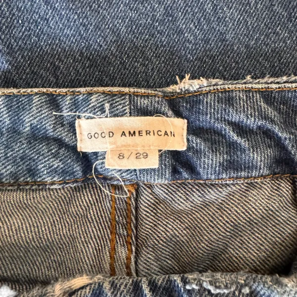 Good American - Good ‘90s Relaxed Jeans Blue Rigid Denim Sz 8 - Image 8