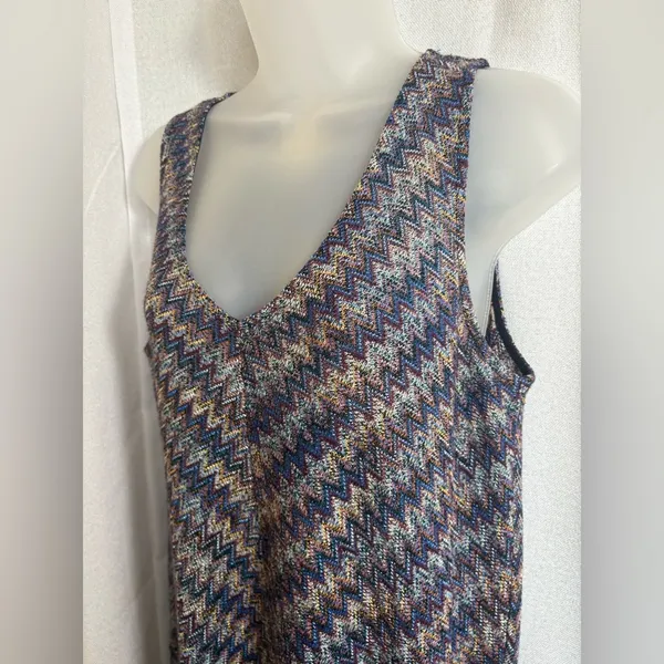 Maeve Anthropologie Westwater Chevron Knit Shift Dress Size Medium‎ EUC 0368 - Image 4