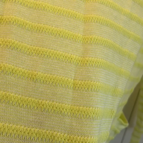 Roxy Yellow Striped Long Sleeve Top size small - Image 7