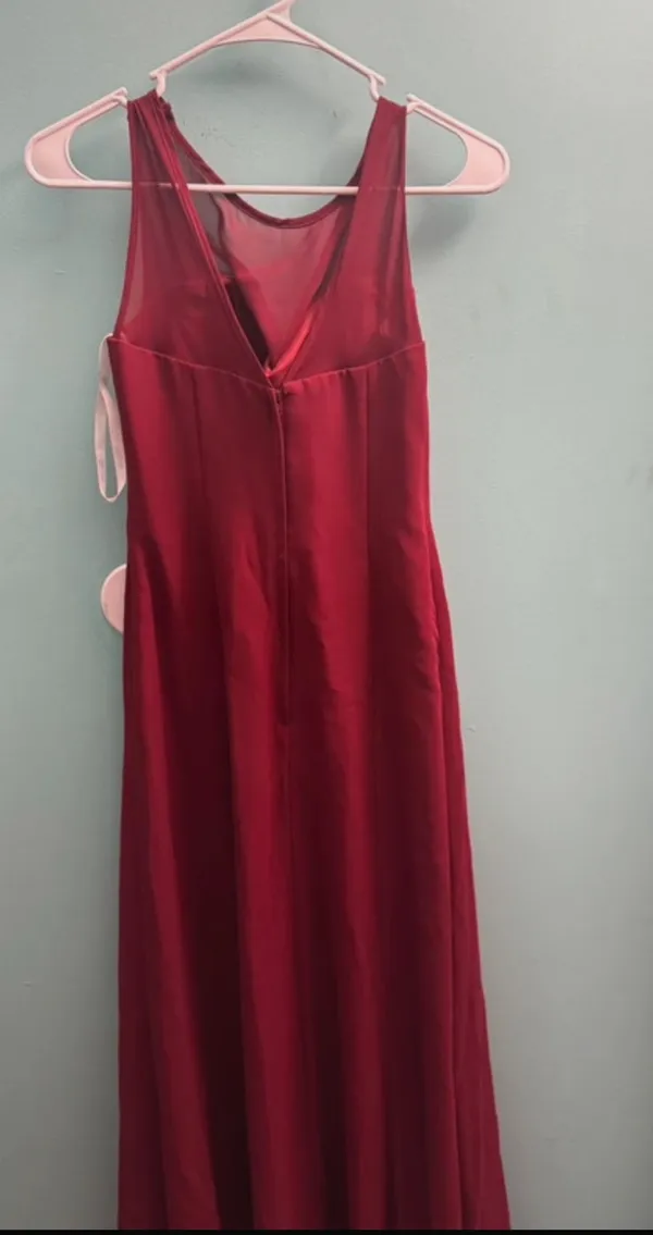 Long dress maroon Red Size 4 - Image 2