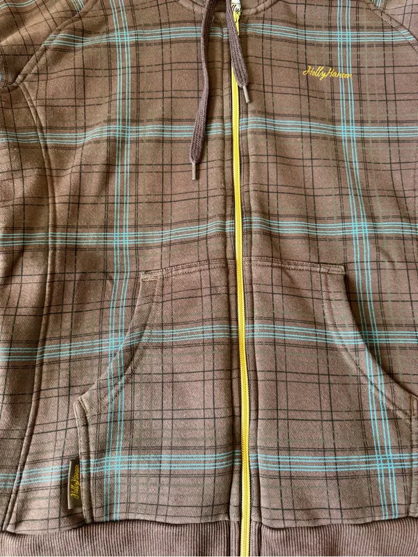 Helly Hansen Plaid Brown And Blue Zip-up Jacket - Image 7