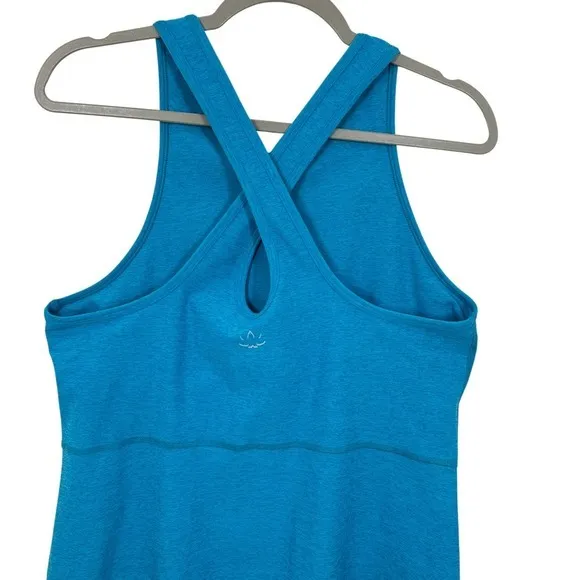 Beyond Yoga Blue Spacedye Criss Cross Back Active Dress with Shelf Bra‎ Size M - Image 8