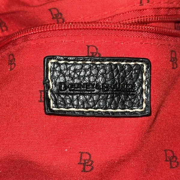 Dooney & Bourke Signature DB Monogram Drawstring‎ Bucket Shoulder Bag Black Gray - Image 13