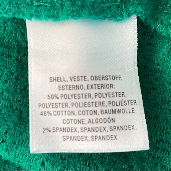Anthropologie Off Shoulder Ruffle Green Top Sz XS - Image 10