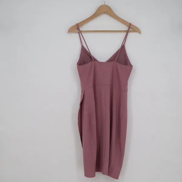 Lulus Dusty Rose Wrap Tulip Skirt Midi Cocktail Dress Medium NWT - Image 6