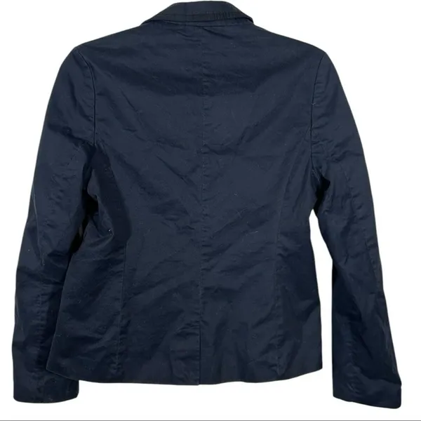 Navy Tuxedo Blazer M Dark Academia Equestrian Preppy Jacket Gold Button Style - Image 5