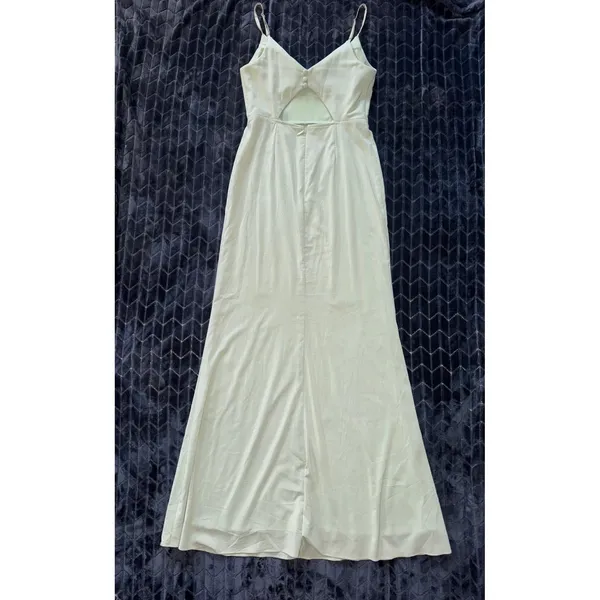 AZAZIE Stretch Agave Sheath‎ V-Neck Pleated Stretch Satin Dress Size 4 - Image 6