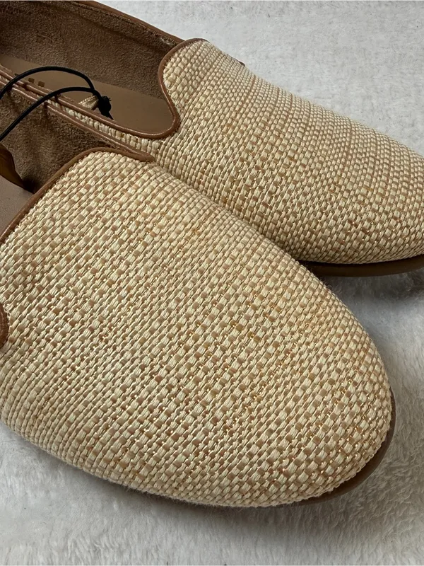 AEROSOLES Beige Woven Slip-On Loafers woven raffia - Image 6