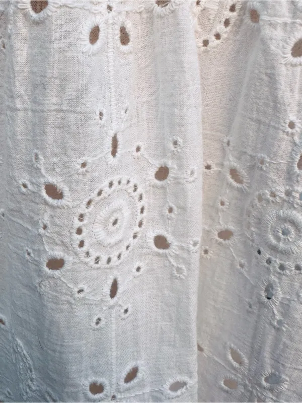 THML Sleeveless Boho White Eyelet Top - Image 13
