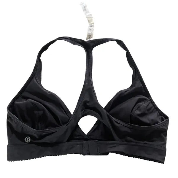 Lululemon Sports Bra Womens 8 Black‎ Racerback Keyhole Athleisure Activewear - Image 2
