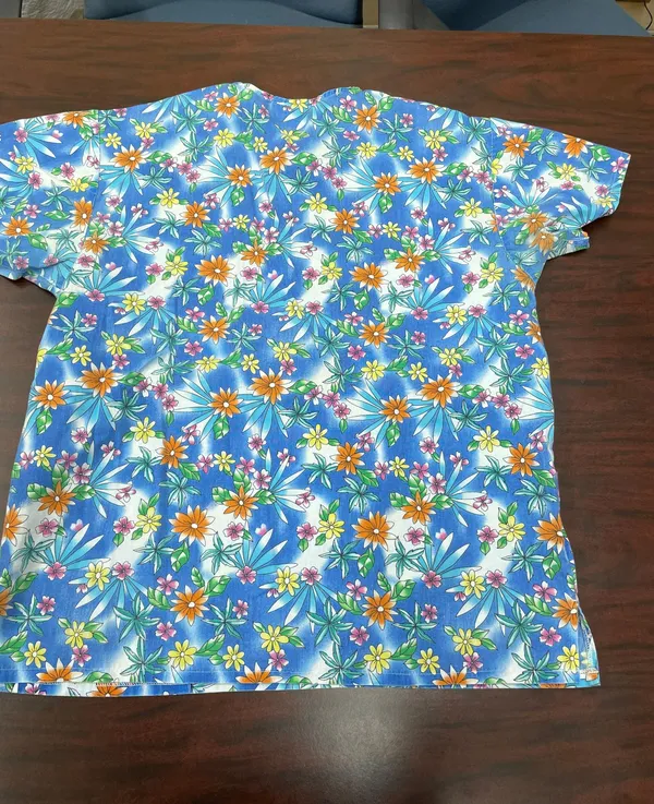 Peaches Uniform s Floral Scrub Top - Image 5