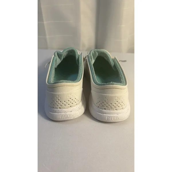 Reef Coast Slip On Shoes‎ Sz 8 White Teal Comfort Foam Casual Beach Lightweight - Image 3