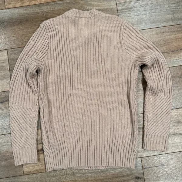 EDDIE BAUER Granola Heavyweight Nude Pink Knitted Sweater | Size Large - Image 3