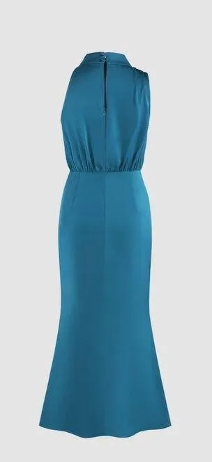 High Neck Sleeveless Maxi Dress - Image 2