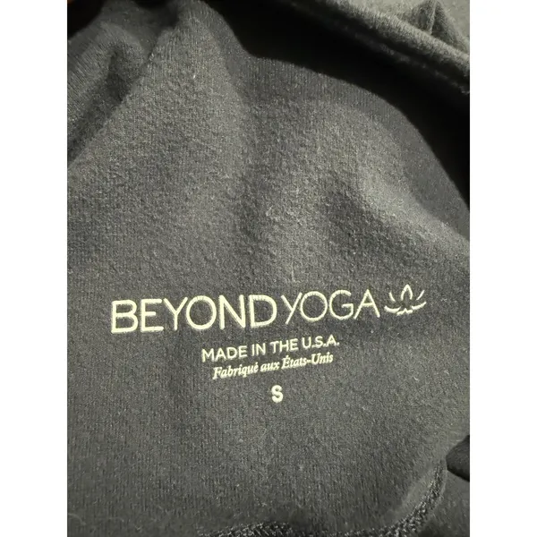 Beyond Yoga Womens Navy High Waisted Leggings Ribbed Crossover Tulip Cuff Small‎ - Image 5