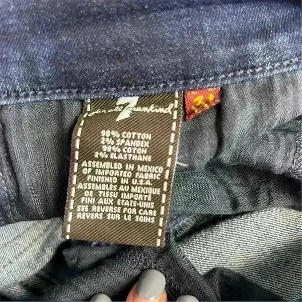 7 For All Mankind‎ Women's Skinny Jeans Size 31 Dark Wash Blue Denim - Image 11