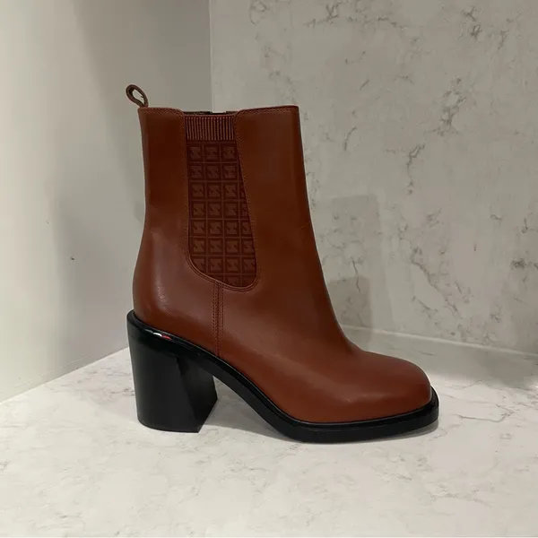 New! Franco Sarto‎ Paula Stacked Block Heel Bootie Sz 9 $180 - Image 7