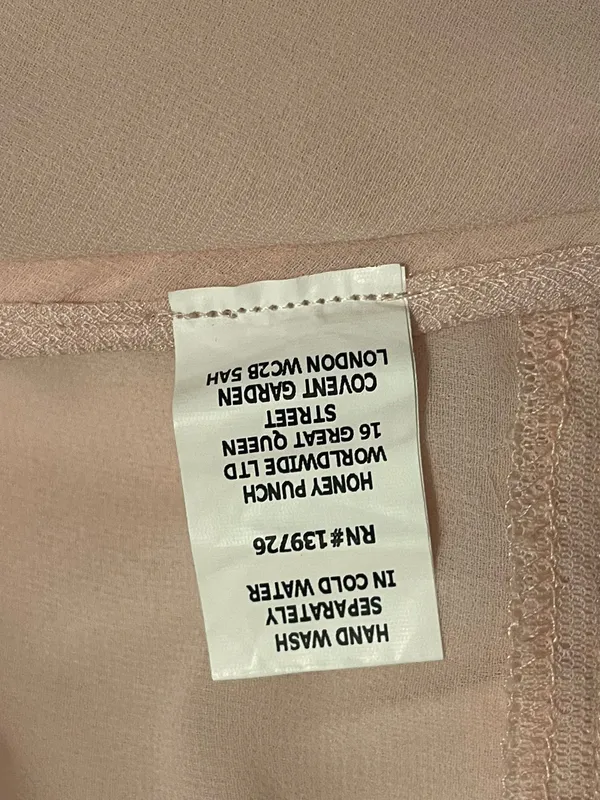 Delicate Peach Mesh Bralette Peplum Top . Size S Pink - Image 9
