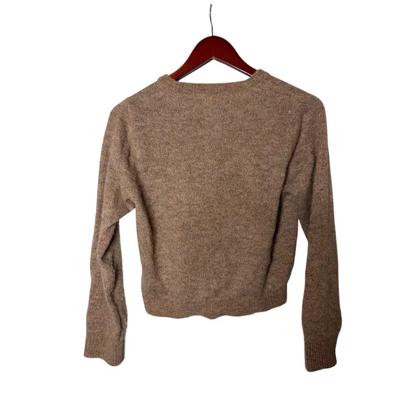 Roller Rabbit Lurex Shine Moxie Cardigan Alpaca mix in tan camel sz S - Image 5