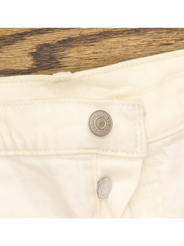 Levi's Womens 501 Original Shorts Jean Jorts Button Fly Disco Nights White 33 - Image 5