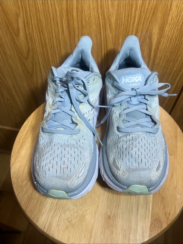 Hoka Women's Pale Blue Running Shoes with Mint Toe Accents - Image 7