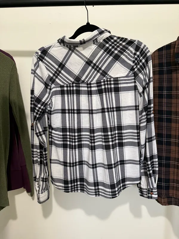Flannel with Wood Buttons Multiple - Image 2
