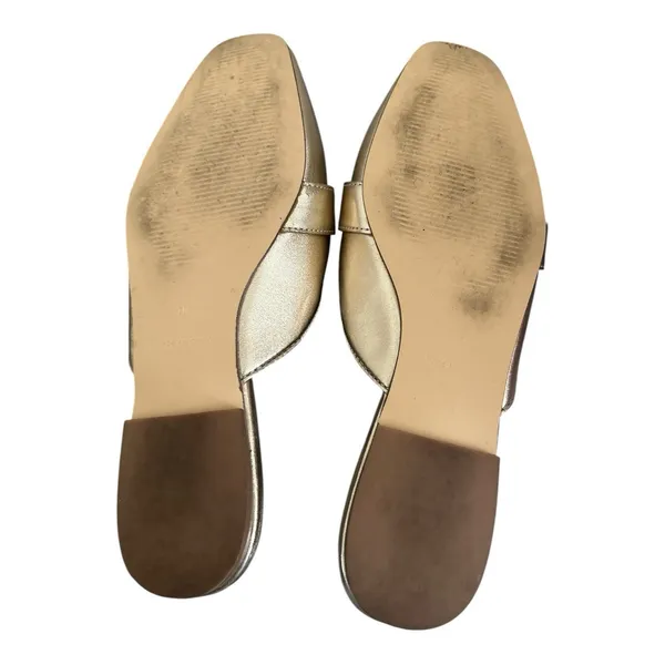 Lilly Pulitzer Andi Metallic Gold Loafer Mules - Size 7M - Image 5