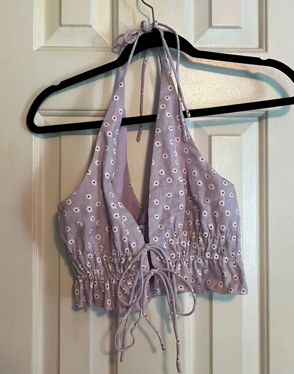 Princess Polly Lilac Tie Top - Image 2