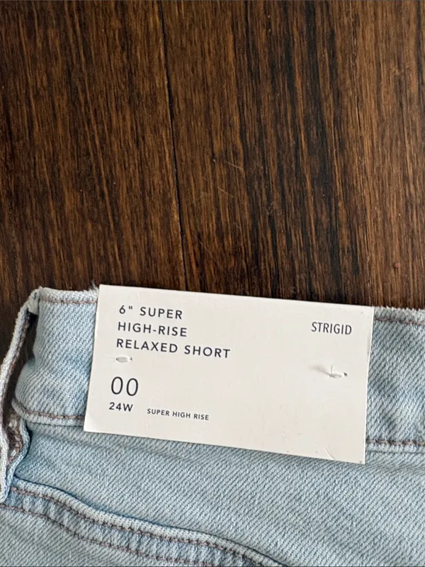 American Eagle Outfitters Light Blue High-Rise Denim Shorts - Image 3