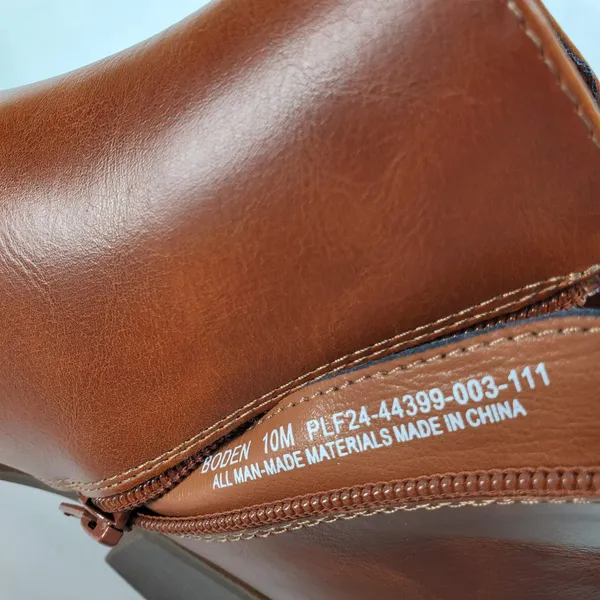 Frye and Co Boden Ankle Bootie Women‎ 10 Brown Buckle Strap Zip Block Heel NEW - Image 4