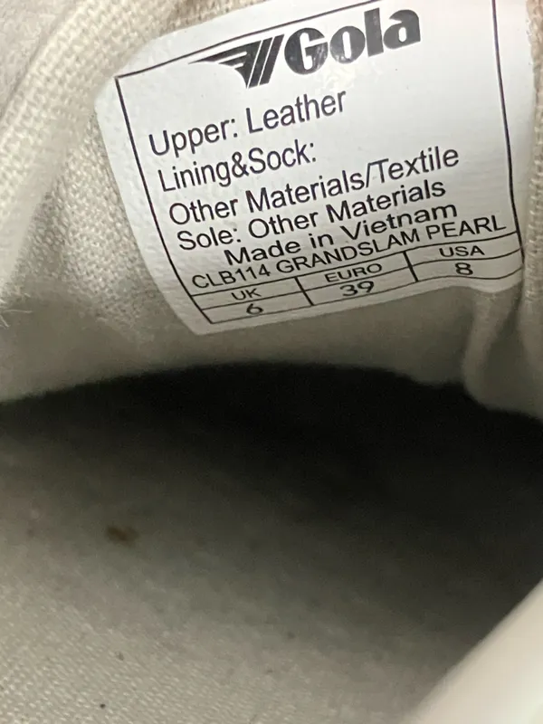Gola size 8 Grandslam Sneakers White - Image 5