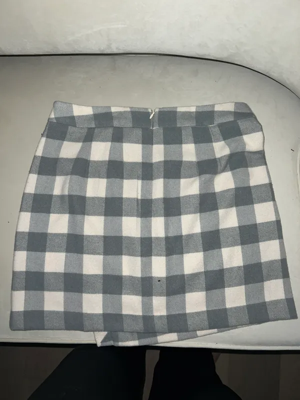 Loft Ann Taylor  Gray Plaid Skirt - Image 2