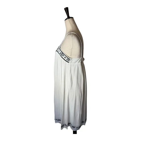 Ariat Dress Women Medium‎ White Gauze Embroidered Western Brandy Mini Boho - Image 7