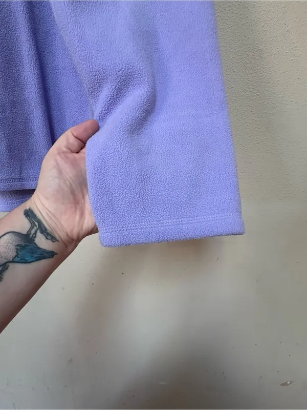 Vintage Disney Store Pooh Piglet Lavender Fleece Pullover XL Y2K - Image 3