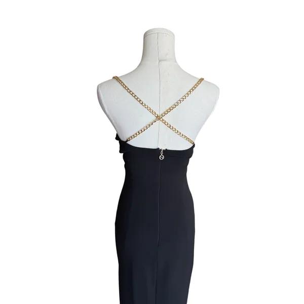 Nookie - Estelle Chain Strap Backless Gold Chain Straps Evening Dress Sz Xs - Image 7