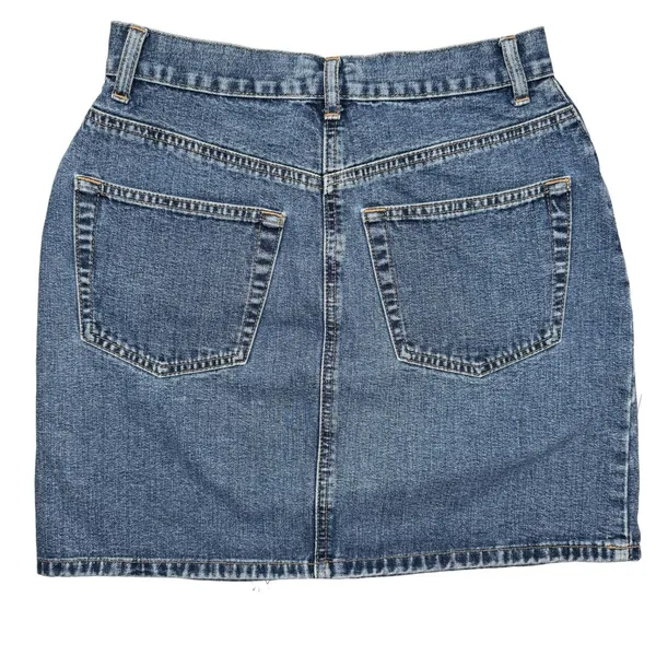 Y2K Gap Denim Skirt Size 4 Blue Jean Cotton Vintage Classic - Image 3