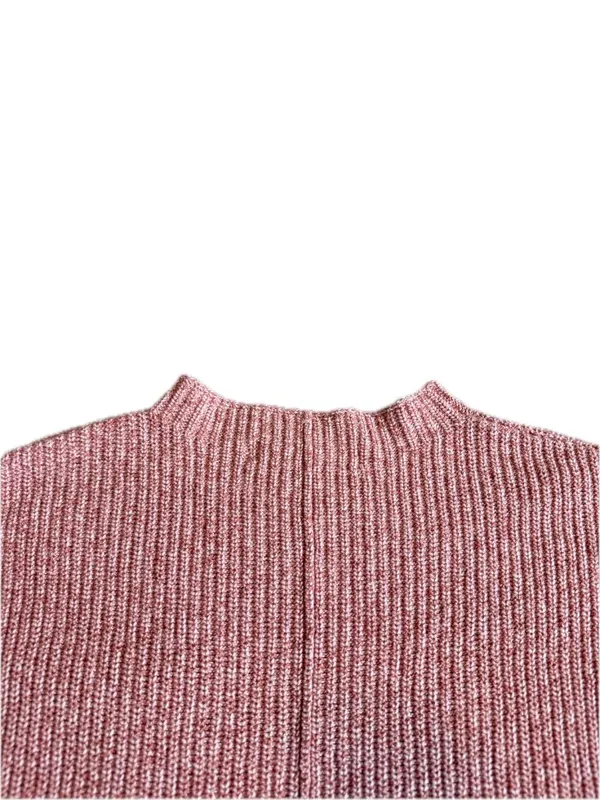 Free People Beach Pink Ribbed Knit Boxy Cropped Sweater Pocket X-Small Women's - Image 9