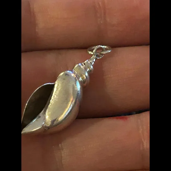 Silver plated seashell sea shell cute i9 - Image 3