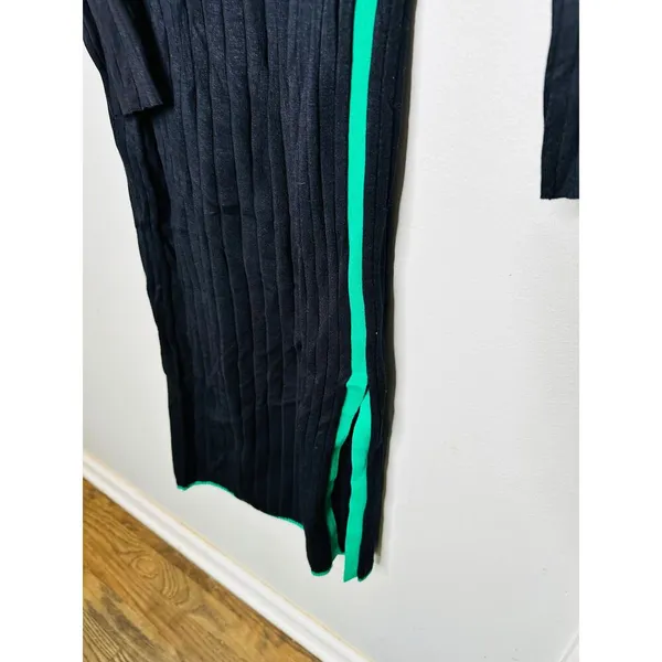 DAILY PRACTICE ANTHROPOLOGY Long-Sleeve Black Green Sporty Sweater Dress NWT XL - Image 8