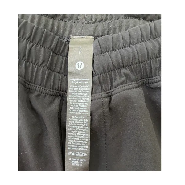 Lululemon Black Athletic Shorts Size S Small  Lightweight Running - Image 3